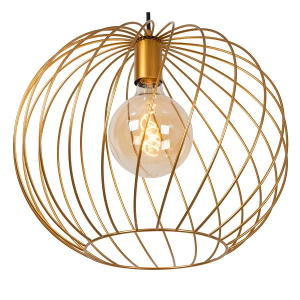 Lucide DANZA - Pendant light - Ø 40 cm - 1xE27 - Matt Gold / Brass - detail 1